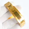 18K ملفوف الذهب الذهب عالية الجودة غوص مراقبة الياقوت سوبر مضيئة الذهب الأصفر مع تفاصيل شهادة مثالية نظام مضاد للماء مثالي