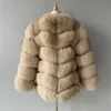Manteau d'hiver en fausse fourrure pour femme, veste naturelle douce de haute qualité, pardessus de luxe à la mode, vente en gros, 231116