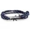 Klassisk design Shark Charm Armband Multilayered Colorful Paracord Armband