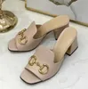 2023Sandal designer été talons hauts sortir une ligne pantoufles fer à cheval style de mode bout ouvert chaussures pour femmes polyvalentes