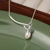 925 Sterling Silver Necklace&Pendants Natural Freshwater Pearl Necklace For Women Wedding Jewelry Gifts