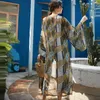 Maillots de bain pour femmes Bohemian Long Cardigan Seaside Beach Resort Mousseline de soie Sunscreen JacketWomen's