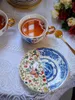 Tassen Untertassen Hochwertiges Kaffeetassen-Set aus Keramik im europäischen und amerikanischen Stil