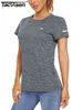 T-Shirt für Damen, TACVASEN, elastisch, feuchtigkeitsableitend, Sommer-T-Shirts, lässige Damen-T-Shirts, Rundhalsausschnitt, Workout, Laufen, Sport-T-Shirt, Fitnessstudio-Tops 230417