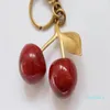 Keychain Cherry Style Red Color Chapstick Wrap Lipstick Cover Team Lipbalm Cozybag Parts Mode mode
