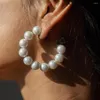 Dangle Earrings Fashion Large Round Pearl For Women Top Quality Famous Designer Jewelry Model Party Trend