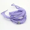 Charm Bracelets 2023 Pulsera multifuncional 10 colores Sari Silk Ribbon Wrap Yoga con Crystal Disco Ball Moda Mujer Pulsera Drop