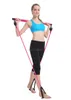 Resistance Bands Stainless Steel Pilates Bar With Band Yoga Exercise Stick Fitness Rope Body Workout Gym Puller Abdominal Equipment