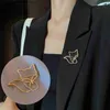 Pins broszki 1PC mody metalowe puste lis broszka broch odznaka dżinsowa stanika dla kobiet torba zwierząt dekoracyjne szpilki złota kolor biżuterii prezentsl231117