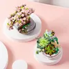 Outros brinquedos Mini Bonsai Bloco de construção Flor Planta criativa Flor de cerejeira Árvore em vaso Buquê DIY Ornamentos para casa Montagem Brinquedo amigo presente 231116