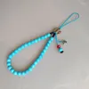 Porte-clés 2023 perles de pierre faites à la main lanière de téléphone courte chaîne antidérapante pendentif mobile mode cristal clé bijoux