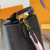 Abendtaschen Klassische Muscheltasche Dame Frauen Umhängetasche Eimer Handtasche Qualität Wasser Ripple Haut Leder Schulter Tragetaschen Leinwand 2023