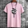 Męskie tshirty geometrii Graphic Summer Pure Cotton Tops Tee dla mężczyzn Casual Male Plus Size T Slim Fit Odzież 230417