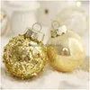 Decorazioni natalizie 6 cm Colorf Palline di Natale Decorazione pendente per la casa Regali di Natale di Capodanno Navidad 2024 Decor Ornament Drop Deli Dh7Ng