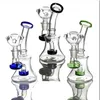 Base de bécher bong narguilés verre capiteux Dab plates-formes de fumée conduites d'eau en verre recycleur plates-formes pétrolières avec Banger de 14mm