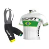 Rowerowe koszulki Zestawy Brazylia Racing Jersey Set Summer Men Men Odzież z krótkim rękawem Oddychane koszule rowerowe