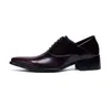 Design Oxford chaussures pour hommes en cuir véritable robe formelle de mariage à lacets italie bout pointu chaussures de bureau