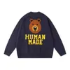 Humanmade Bear Designer Sweaters Mens Sweater Hoodie Human Made New Letter Brown Bear Jacquard Embroidery Autumn/winter Round Neck Sweater Men Women Couples 218