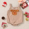 Pagliaccetti per neonati Tutina natalizia generale Autunno Inverno Bambini Baby Kids Cute Tree Deer Pattern Pagliaccetti Festa di compleanno Anno 231116