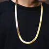 Hip Hop 75 cm Catena a spina di pesce Nuovo stile di moda 30 pollici Catene di serpente Catene d'oro Collane Gioielli per Bar Club Maschio Femmina Regalo235x