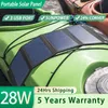 Chargers 28W Solar Panel Foldable Kit 3 USB Port Portable Panles 3 0 Quick Charging for Camping Cell Phone Tablet Charger 231117