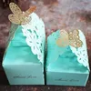 Present Wrap 10st Lot Golden Hollow Butterfly Candy Bag Box Package Wedding Favor Boxes Tack födelsedagsfestväskor278v