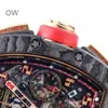 RichardMill Watches Rmseries Swiss gjorde topp armbandsur herrar titta på automatisk mekanisk timing rm011 datum display månad display tidsblad wn-u5zc