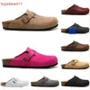 Luksusowy projektant Boston Clogs Summer Cork Flat Kapta Modna skórzana torba Głowa Pull Slajd Sandałów plażowych Sandałów Casual Buty Women Mens Arizona Mayari Hot Uggnkj