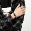 Cuff KALEN Fashion Link Chain Bracelet 22cm Stainless Steel Mesh Chain Bangle Men Jewelry Accessories 231116