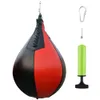 Stansbollar Uppblåsbar träning Gym Fitness Hängande hållbar PU -läder Punch Bag Hem Portable Pear Shape With Pump Speed ​​Ball For Boxing 230417