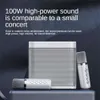 Ny YS203 100W högeffekt trådlös Bluetooth-högtalare Portable Microphone Subwoofer Boom Box Outdoor Family Party Karaoke Box Sale