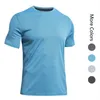 Camiseta deportiva LL Outdoor para hombre, camiseta corta absorbente de sudor de secado rápido para hombre, manga corta para entrenamiento LL47