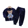 Pyjamas Bébé Garçon Fille Hiver Pyjamas Ensemble Épaissir Pyjamas Ensemble Flanelle Polaire Enfant Enfant Chaud Catoon Vêtements De Nuit Enfants Costume À La Maison 0-6Y 231117