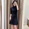 Casual Dresses Maje Woman's Knit Dress with Metal Eyelets | Storlek S-l