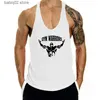 Męskie topy zbiornikowe męskie top gym dystans singlets Singlets Fitness Clothing trening bawełniany koszulka bez rękawów Summer