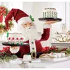 Decorazioni natalizie Porta snack natalizi Pupazzo di neve Porta cupcake Statua in resina Vassoio per caramelle Piatto Decorazioni natalizie per feste fai da te Artigianato Navidad Noel 231116