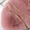 Evening Bags Faux Fur Crossbody bags for Women Winter Soft Plush Chain Shoulder Messenger Bag Cute Rabbit Girls Hand Bags Purse SacFemme 231116