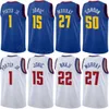 Imprimer Hommes Femme City Basketball Reggie Jackson Jersey 7 Peyton Watson 8 Christian Braun 0 Justin Holiday 9 Julian Strawther 3 Zeke Nni 22 Nom personnalisé gagné