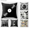 Cushion/Decorative 45x45 Speaker Piano Rock Black White case Vintage CD Music Pop Band Cushion Cover Home Sofa Chair Decor Case