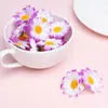 Fleurs décoratives 50 pcs Artificielle Printemps Gerbera Daisy Têtes De Tournesol DIY Gâteau/Fête De Mariage Décoration Artisanat