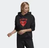 dames hoodie pullover sweatshirt rode hartontwerper hoodies vrouwen kleding casual zwart