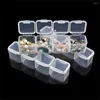 Nail Art Decorations 28 Cells Storage Case Rhinestones Gems Accessories Glitter Crystal Beads Container Tool Clear