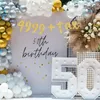 Dekoracja imprezy 50. urodziny Banner Zabawny 4999 Złota Pięćdziesiąt materiałów dla mężczyzn lub kobiet dekoracje