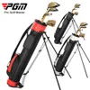 Golfväskor PGM Waterproof Golf Rack Påsar Lätt bärbar golfväska Big Capacity Hållbart bärpaket kan hålla 9 klubbar axelbälte 230414