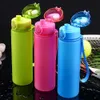 waterfles sport drinkpompoenflessen schudden schattige waterfles creatieve school flessen drink transparante frosted flessen gym waterbottle p230324