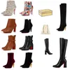 OG оригинальные женские сапоги с заклепками выше колена, дизайнерские ботинки на высоком каблуке, женские сексуальные туфли-лодочки с острым носком, стильные ботинки, короткие ботильоны, женская обувь с коробкой