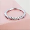 Eternity Diamond Ring 925 Sterling Silver Diamond CZ Anéis de casamento de noivado para mulheres PRIDA PRIDA PRIDA PROMECIMENTO Jóias