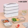 Elektrische Backformen 110V220V Lunch Box Lebensmittel Container Tragbare Elektrische Heizung Isolierung Geschirr Lebensmittel Lagerung Container Bent264A