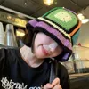 Larges chapeaux de bord seau japonais vintage tissé à la main couleur de jardin grand-mère vérifier chapeau de pêcheur tricoté visage de femme petit pot visière 231117