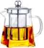 Heat Resistant Glass Teapot with Stainless Steel Tea Infuser Filter Flower Tea Kettle Kung Fu Tea Set Puer Oolong Teapot Hotsale